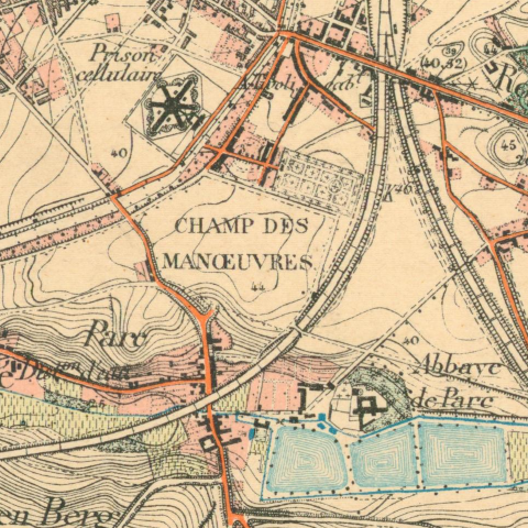 Toestand van het terrein in 1904