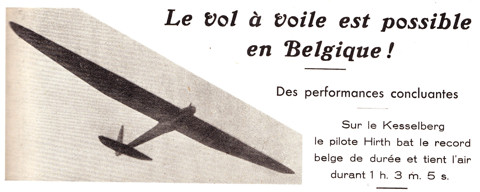 Titel van het artikel in La Conquête de l'Air (1930)