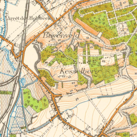 De Kesselberg te Leuven (stafkaart van de jaren '30)