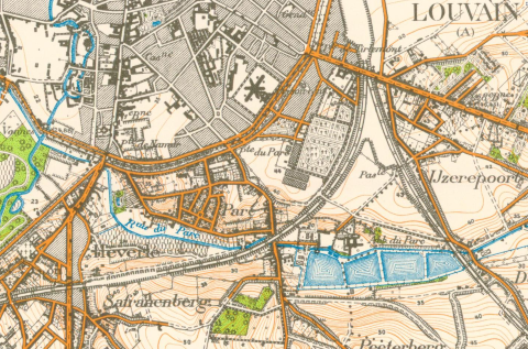 Toestand van het terrein rond 1937