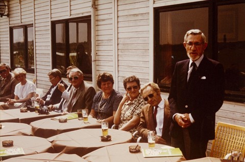 Viering 25 jaar LUAC (Zwartberg 16 juni 1984). Van rechts naar links: Rik De Meulder, Rik Verbeeck, Pierre Leunis